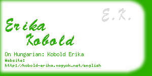 erika kobold business card